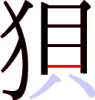 狽の8画目